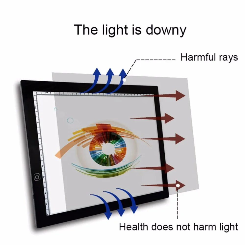 

Portable A3 LED Light Pad Box Drawing Copy Board Drafting Graphics Tablet Table Pad Panel Pad Copy Board with Brightness Control