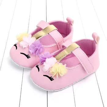 

Lovely Floral Baby Newborn Toddler Girl Crib Shoes Pram Soft Sole Prewalker Anti-slip Baby Shoes Non-slip Footwear Shoes 0-18M