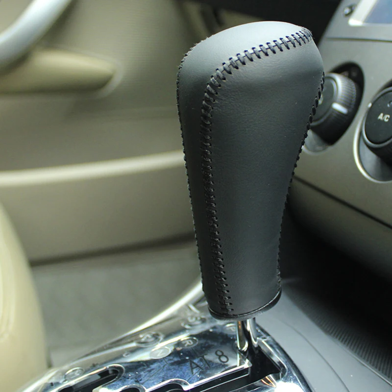 

Free Shipping High Quality Cowhide Top Layer Leather Automatic Gear Shift Collars Gear Cover For Peugeot 206/207/301/308/408 DS4