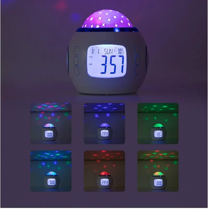 Детские музыкальные Проекционные будильники Sky Star детские игрушки Светящиеся в темноте детские рождественские украшения в спальню подарки