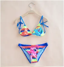 2016 My Little skirt swimsuit girls kids swim suit Bikinis Set new models Pony with Briefs
