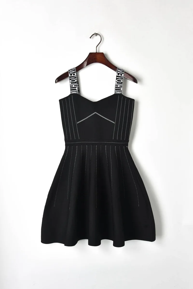 Г. ограниченное предложение, платье А-силуэта, vestidos mujer, женское платье, vestido de festa, женское платье в полоску с бретельками, вязаное платье для женщин