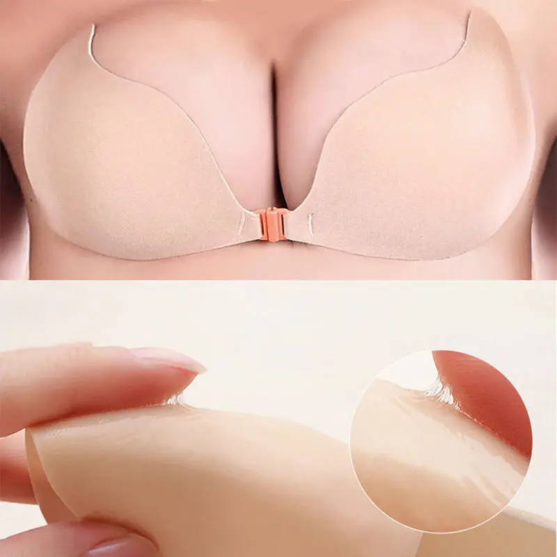 

New Seamless Silicone Self-Adhesive Stick On Magic Push Up Gel Strapless Invisible Bra Backless