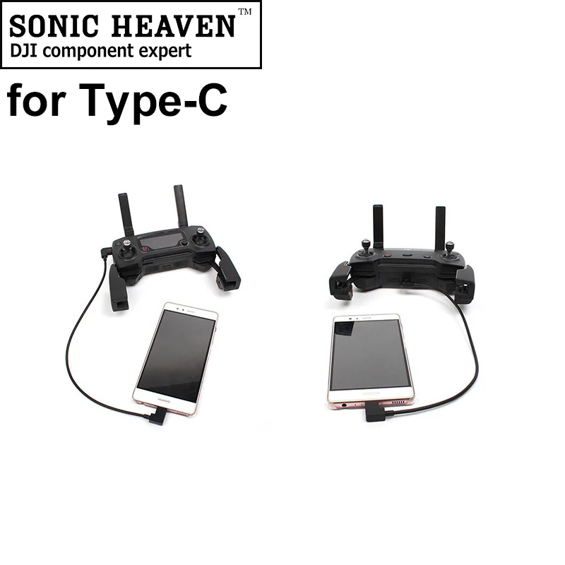 Micro USB для IOS/type C/Micro кабель передачи данных 90 градусов OTG Шнур DJI Mavic 2 Pro Zoom/Air/Spark |