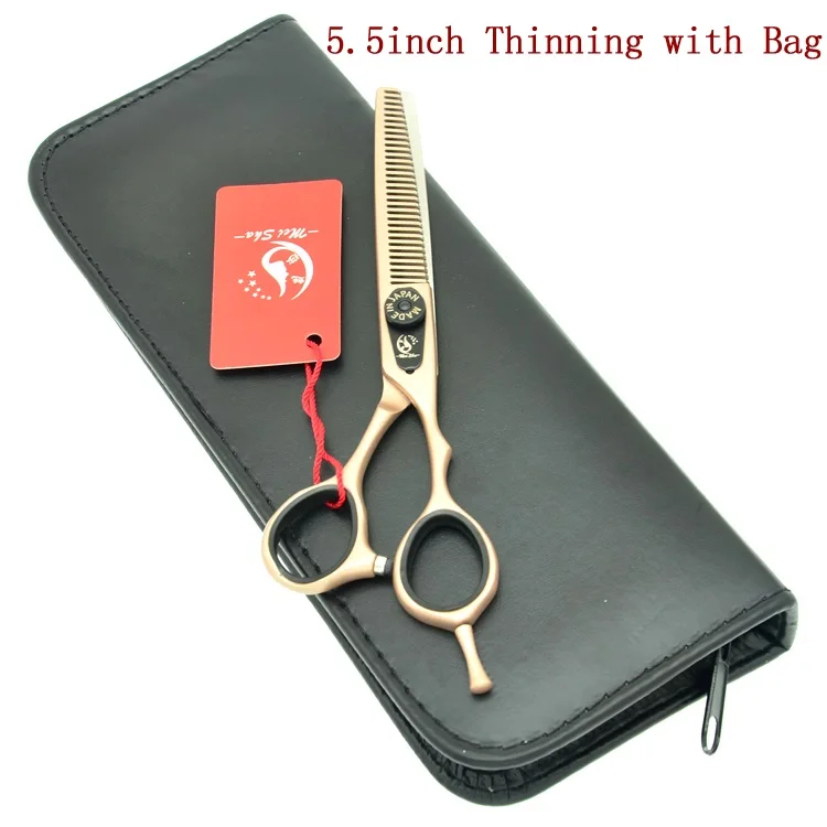 HA0242 with bag 55 5," 6,0" Meisha Профессиональные Парикмахерские ножницы Япония 440C истончение волос ножницы стилист резка Tesoura волос салон продукты HA0242 - Цвет: HA0242 with bag 55
