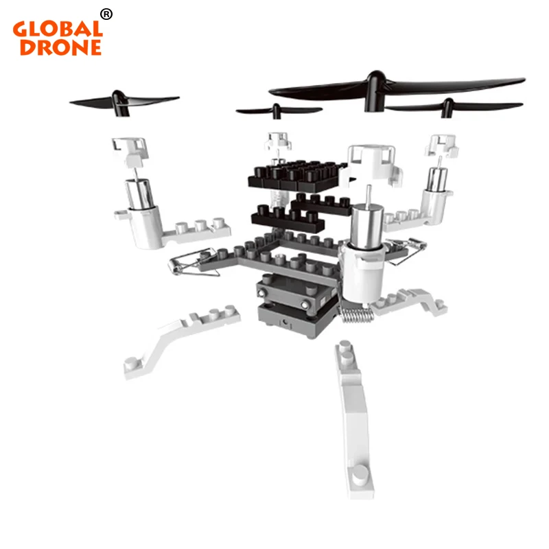 

Global Drone DIY Building Block Drone XG171 Gravity Sensor FPV Drone with Camera Altitude Hold Headless Mode RC Helicopter Toys