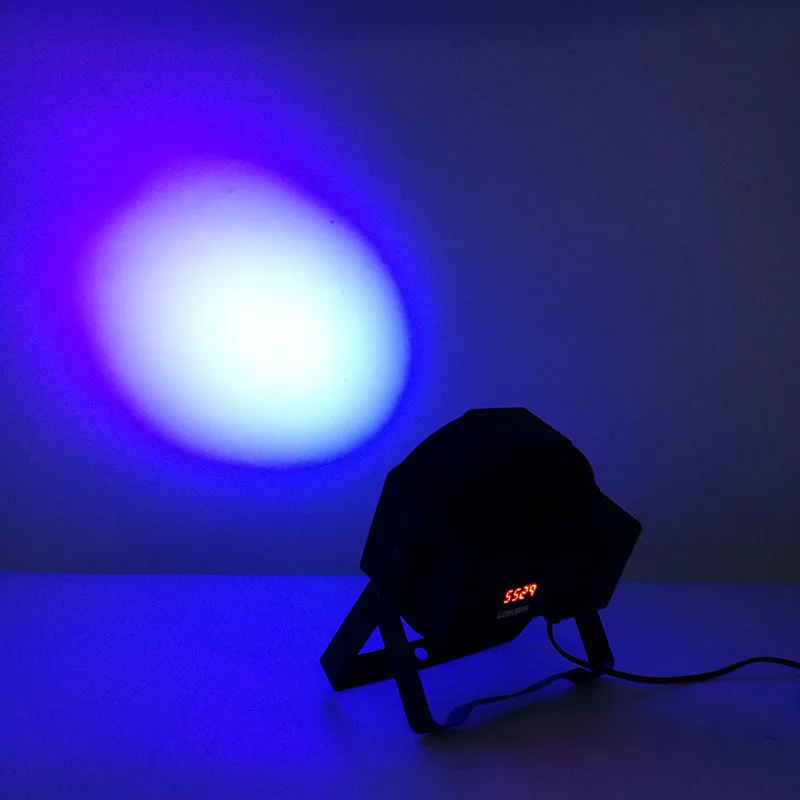 Светодиодный прожектор на плоской подошве 12x3 Вт, Ультрафиолетовый цвет, DMX512, для создания атмосферы диско-диджея, вечерние, Клубные, танцевальные