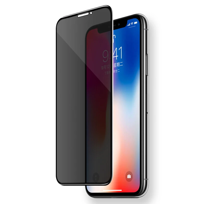 5 шт. антишпионское закаленное стекло для iPhone X XS полное покрытие протектор экрана для iPhone 7 8 Plus 6 6s 5 5S Личная защита стекла