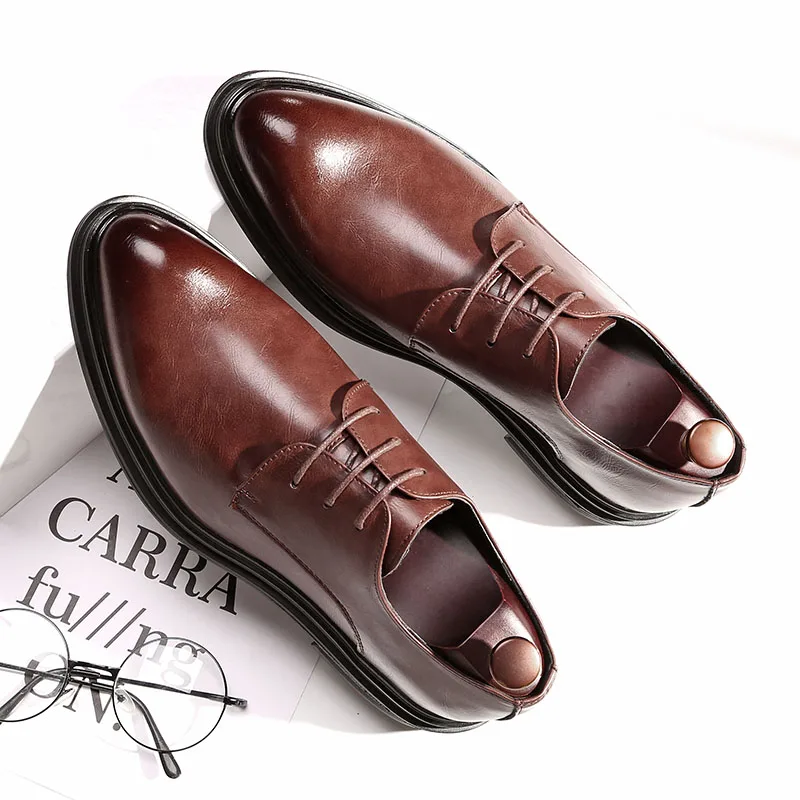 DESAI Shoes Men Korean Fashion Pointy Casual Men's Shoes Spring Summer Autumn Winter Leather Shoes Business Flats