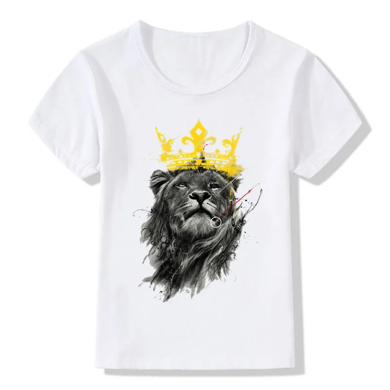 

Children Lion King Print Funny T-shirt Kids Summer Tops Girls Boys Short Sleeve T Shirt Animals Baby Clothes,ooo130
