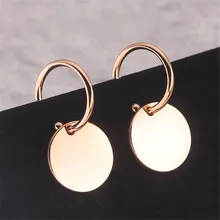 Новые серьги-гвоздики в стиле панк розового золота и серебра для женщин и мужчин, круглые серьги-гвоздики из нержавеющей стали, модные ювелирные изделия