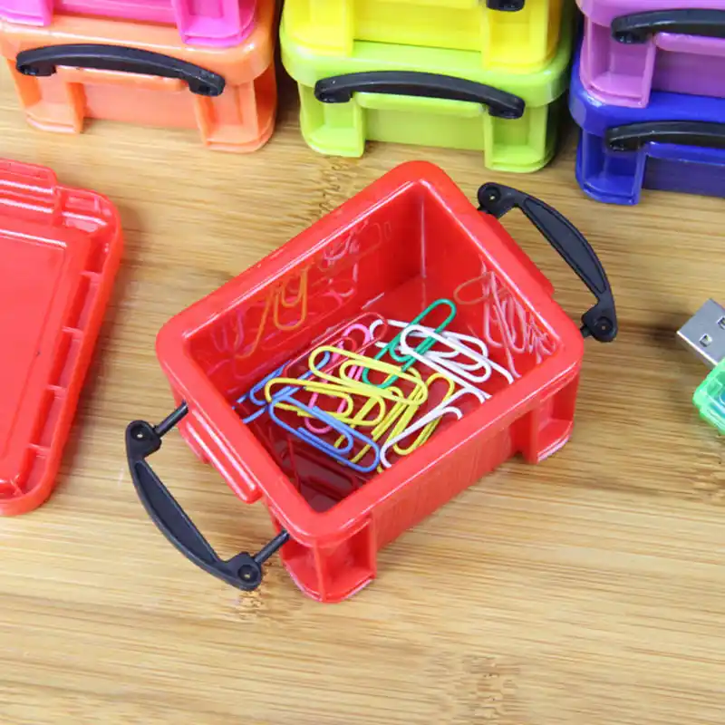 Mini Lock Box Candy Color Home Furnishing Trumpet Cases Cute Storage Boxes S3