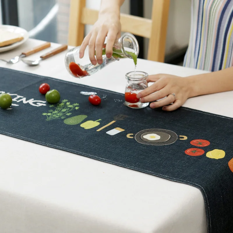 Original Table Runner Modern and Simple Cotton Linen Table Flag Cloth Garden TV Coffee