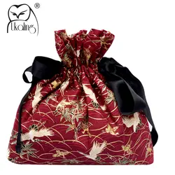 UKQLING Креста тела сумки хлопок упаковка Drawstring сумка для Для женщин Косметика Make Up Чехол для хранения клатч портмоне сумки для телефон