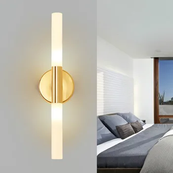 

Modern minimalist led gold wall lamp bedroom bedside lamp bathroom mirror front light living room wall lighting ZP4261713
