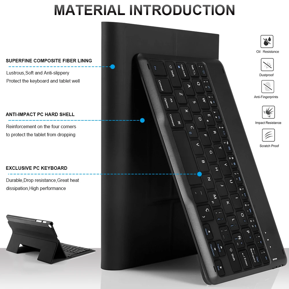Для samsung Galaxy Tab S5e 10," SM-T720 SM-T725 планшет испанский США французский Bluetooth клавиатура Магнитный съемный кожаный чехол
