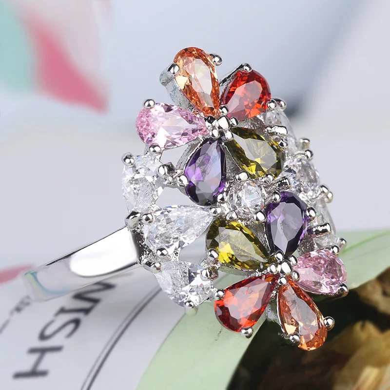 colorful zircon flower rings jewelry (5)