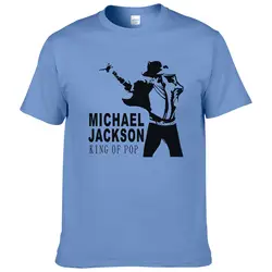 Лето 2017 г. Майкл Джексон Футболка Для мужчин хип-хоп из хлопка с принтом короткий рукав o Средства ухода за кожей шеи футболка классная