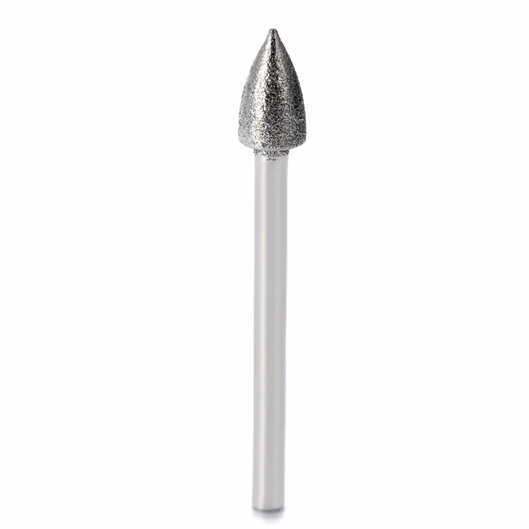 20pcs 3mm Shank Diamond Drills Grinding Heads Mini Drill Burrs Bit Set For Rotary Tool Grinders Polished Glass Carving Mayitr