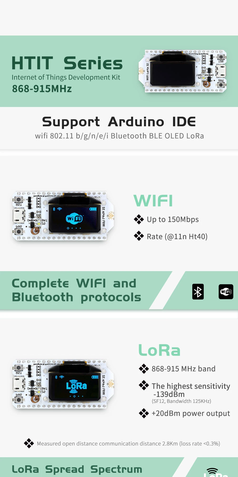 868 МГц-915 МГц SX1276 ESP32 LoRa 0,96 дюймовый синий oled-дисплей Bluetooth wifi комплект LoRa 32 модуль IOT макетная плата для Arduino