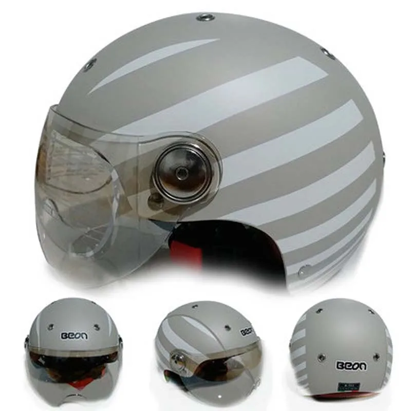 Винтаж BEON половина лица мотоциклетный шлем стиль скутер летние шлемы ECE утвержденный мотоциклетный шлем