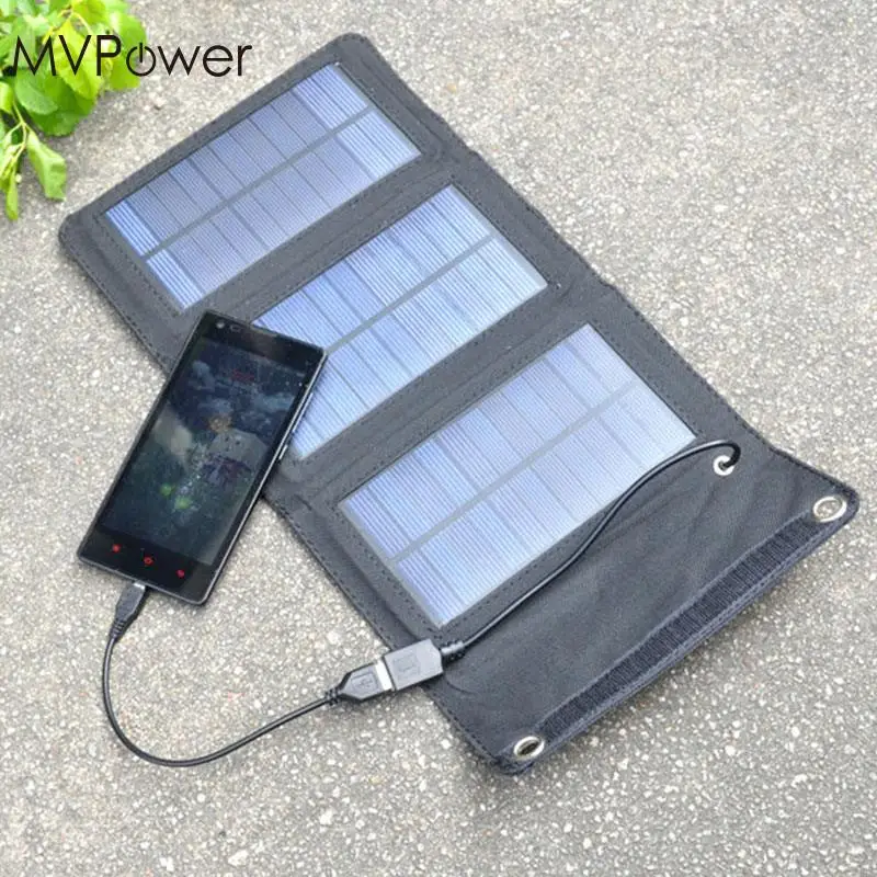 MV power 5W складное солнечное зарядное устройство USB Bank для мобильного телефона