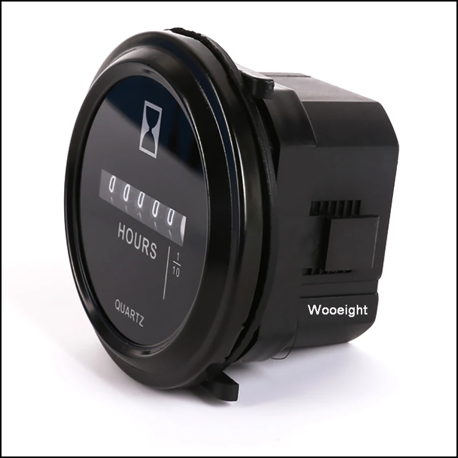 Wooeight New Digital Hour Meter Time Counter Quartz Timer Hourmeter Direct Auto Parts Timer DC 12V 24V (7)