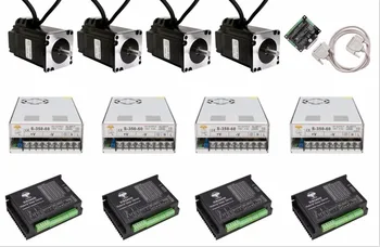 

EU SHIP! DE STOCK! 4Axis NEMA34 34SSM1460 Closed-Loop Stepper motor 142mm 9N.M 1000 line&Driver HBS86H 350W-60V DB25