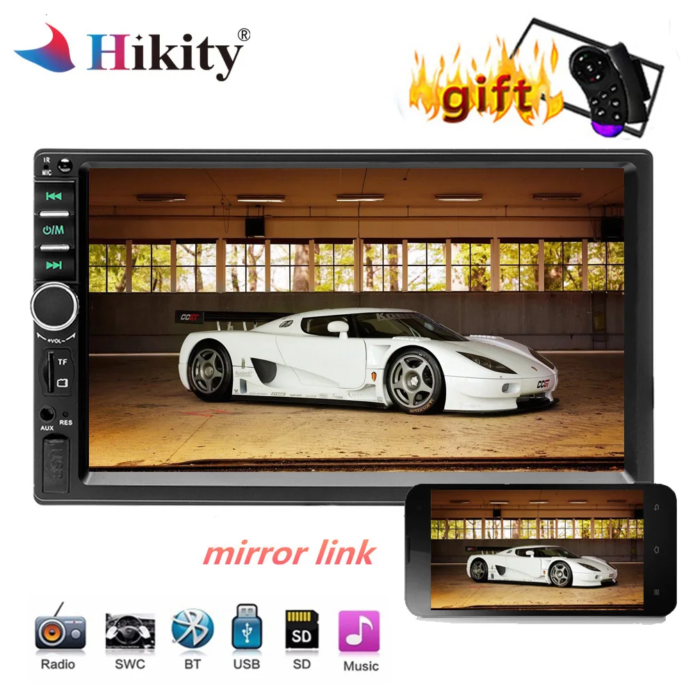 Hikity Car Multimedia 2 Din Car font b Radio b font MP5 Player 7 Touch Screen