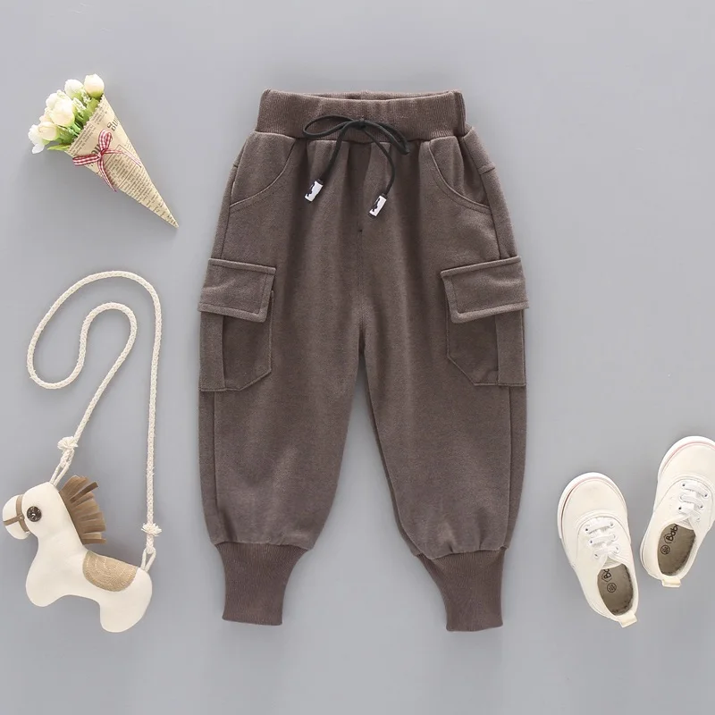 COOTELILI Fashion Active Boys Trousers Pants Baby 2019 Clothes Solid Sweatpants for 2-7t years boys full pants Kids Trousers (8)