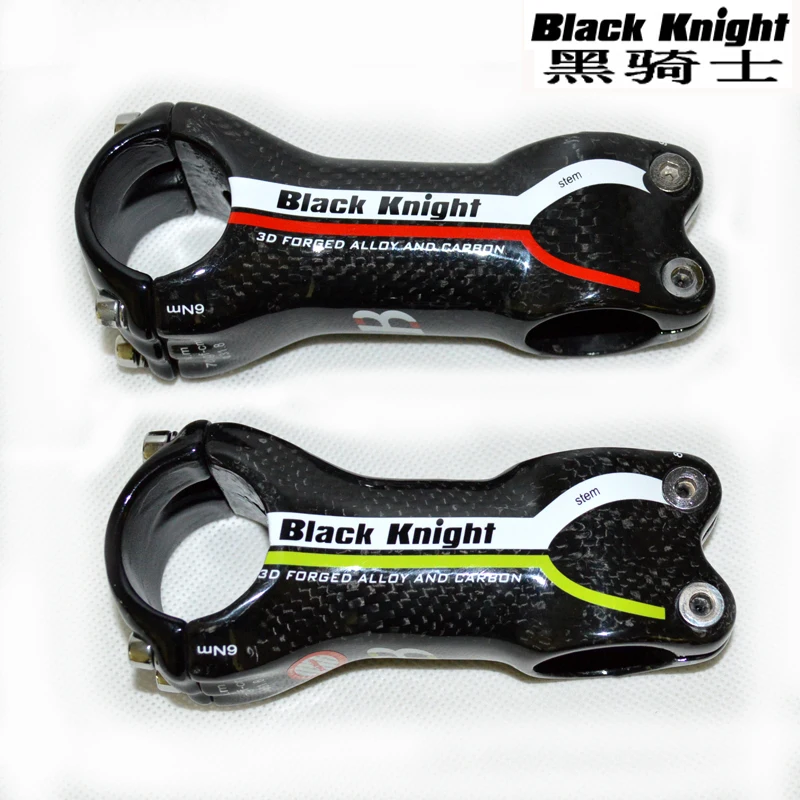 Black knight road bike 3K carbon fibre bicycle stem MTB cycling parts