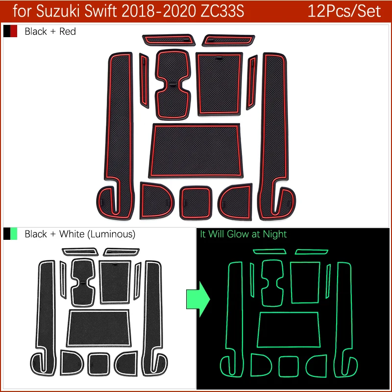 Противоскользящий коврик для телефона ворота шлифовальные маты чашки резиновые колодки для Suzuki Swift 4 ZC33S аксессуары наклейки спорт Dzire