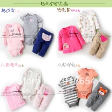 Новинка весна-осень комплект одежды для малыша для маленьких девочек милые футболки Треугольники ползунки+ детские штаны Комплекты из 3 предметов Новорожденные мальчик детский комбинезон