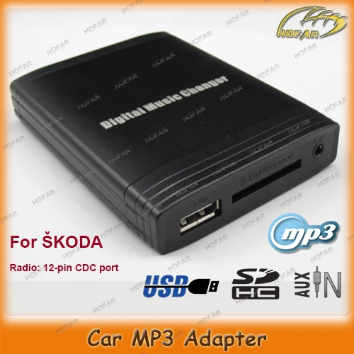 Digital Music Changer USB SD AUX MP3 Adapter for SKODA