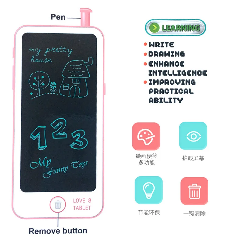6-дюймового телефона игрушка ЖК-дисплей планшетный планшет для рисования электронные письма колодки для офиса доске Монтессори развивающие игрушки