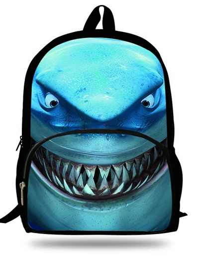 16-дюймовый шпилька большая белая акула рюкзак животных Школьные сумки Повседневное подростковый рюкзак детские школьные сумки для мальчиков Mochila Infantil Menino