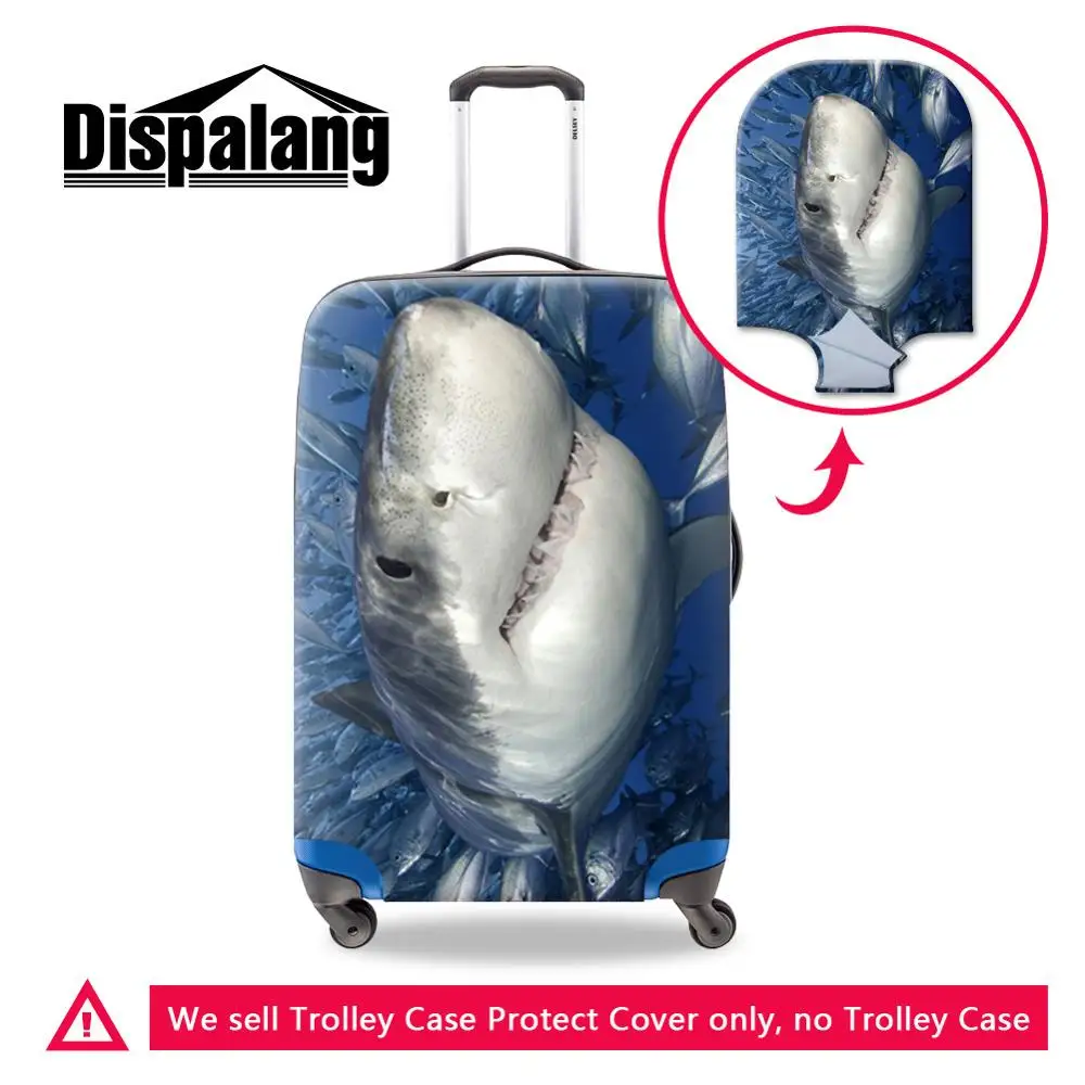 Модный водонепроницаемый туристический багажный чехол для женщин, чехол из спандекса для багажа для девочек с рисунком дельфина, подходит для чемодана 18-30 дюймов - Цвет: Коричневый