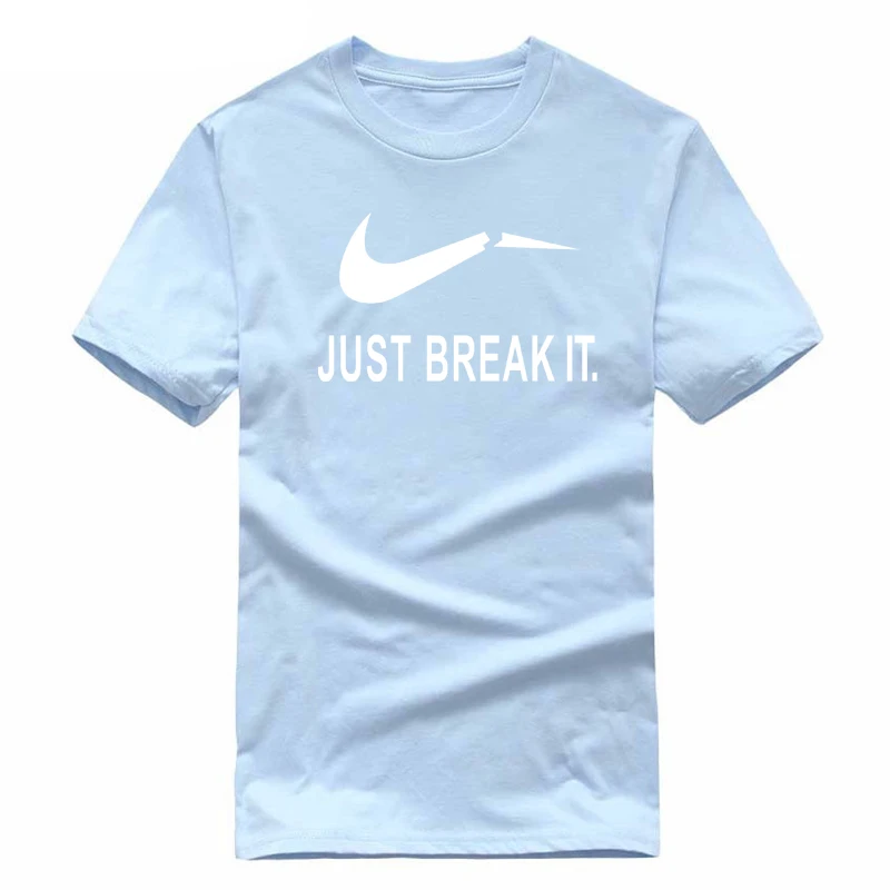 2018 Летний Новый Camisetas Just break it футболка Mens Graphic футболки печать Повседневная плюс