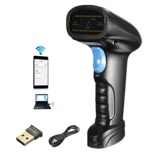 Беспроводной Сканер USB 4.0 Bluetooth Сканер Штрих-Кода Лазерный Считыватель Штрих-Кода Ручной Сканер Компьютер Сканер для Android для IOS