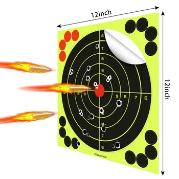 

Fluorescence Shooting paster paperroll sticker packaged 9.5x12.5 new Realistic folded10PACK Targets not inches