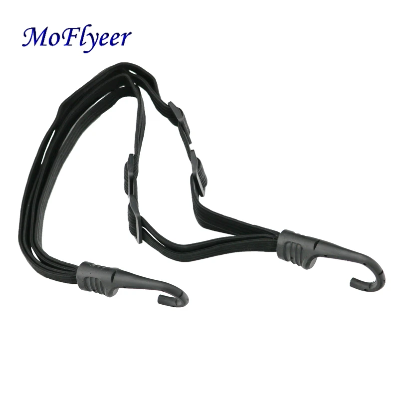 

MoFlyeer 2 Hooks Motorcycles Moto Strength Retractable Helmet Luggage Elastic Rope Strap
