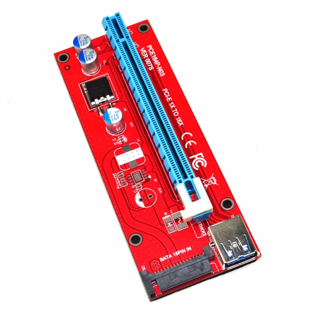 USB 3 0 PCI E Express 1x to16x расширитель переходника карты адаптер с 60 см удлинитель Кабель