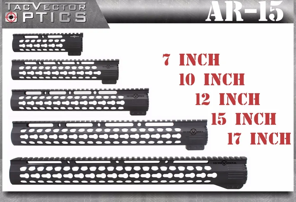 Тактический ультра тонкий KeyMod 7 10 12 15 17 дюймов поплавок Пикатинни Handguard Крепление подходит. 223/5,56 AR15 M4 M16