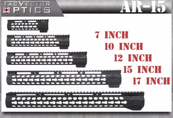 

Tactical Ultra Slim KeyMod 7 10 12 15 17 inch Free Float Picatinny Rail Handguard Mount fit .223 / 5.56 AR15 M4 M16