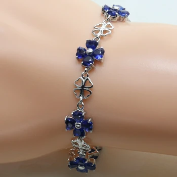 

Otogo Transing 12-20cm Silver color package inserts Blue Cubic Zirconia Charm Bracelet women