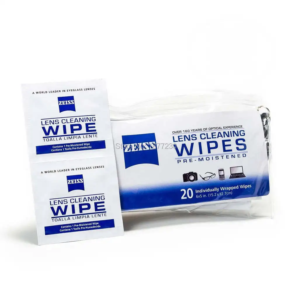 ZEISS microfiber lens cleaning cloth white 60 counts with free carrying pouch ( 3 packs)in