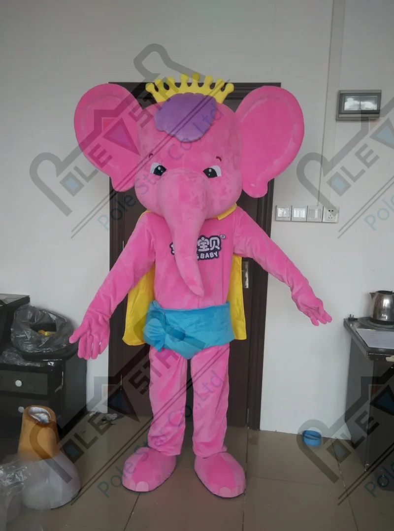 compromis Dialoog oog Hoge kwaliteit EVA hoofd met ventilator en helm de koning olifant mascotte kostuum  roze olifant kostuums - AliExpress