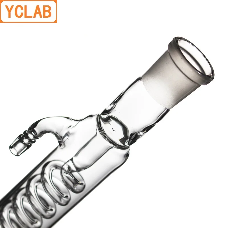200mm 24/29 Condenser Pipe with Coiled Inner Tube Standard Ground Mouth Borosilicate Glass