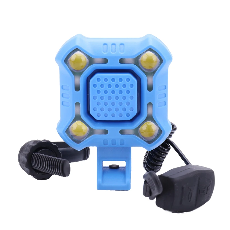 2 in 1 Bicycle Bell Bike Light USB Charging 120db MTB Road Bike Front Handlebar Electronic Horn Waterproof Cycling Lamp PA0117 (3)