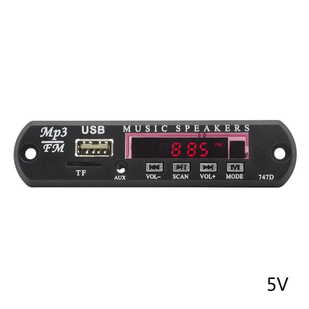 

Durable USB Port Digital Tube Display Home Car Remote <150mA Speaker Infrared Control Decoder Board 5V, 12V